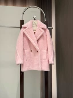 Max Short Teddy Coat 62% Alpaca 26% Wool 12% Silk Coat Winter Thicken Women's Coat