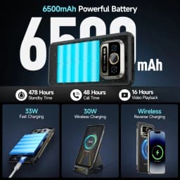 Ulefone Armor 25T Pro,5G Thermal lmaging By FLIR,12GB 256GB ROM (12GB=6GB+6GB Virtual),6500mAh,64MP Night Vision,NFC,Android 14