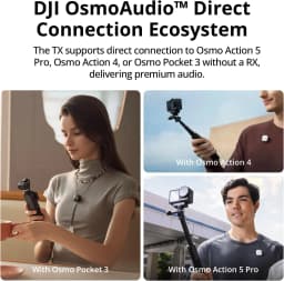 DJI Mic Mini Wireless Microphone 48-Hour Operation w/ Case Two-Level Active Noise Cancelling