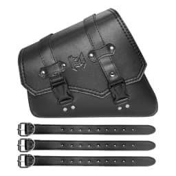 Universal Motorcycle Side Saddle Bags PU Leather SwingArm Tool Bag Plastic Buck Cafe Racer Luggage Bag For Cruiser Custom