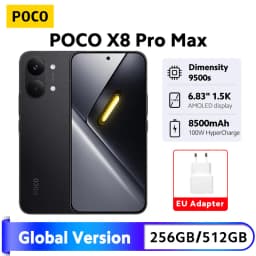 Global Version POCO X8 Pro Max 5G Smartphone Dimensity 9500s 6.83'' 1.5K 120Hz Display 100W HypeCharge 8500mAh battery NFC