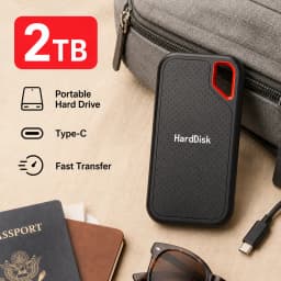 Large Capacity External Hard Drive Ultra Slim Hard Disk Storage Device For PC Notebook Mobile File Storage