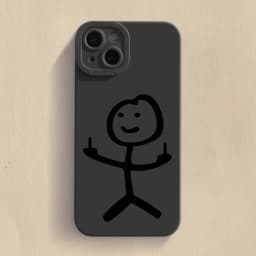 Cute Cartoon Matchman Matte Silicone Phone Case For iPhone 16 11 12 13 14 15 Pro Max XR XS X 7 8 Plus SE 2020 Soft Back Cover