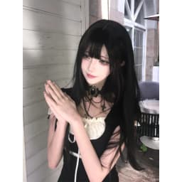 Dark Gothic Style Knot Sweet Black Skirt Autumn Versatile Slimming A-Line Skirt Casual Polyester Fiber