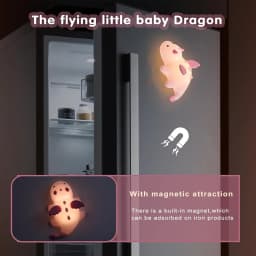 NEW Cute Dragon Night Light Rechargeable 8 Colors Dimmable Silicone Night Lamp Magnetic Base & Timer for Home Decor Gift