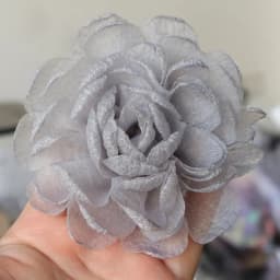 5PCS/Lot 9.5CM Handmade Large Chiffon Fabric Artificial Flower For Wedding Dress Hats Decoration