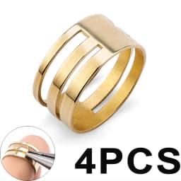 1-9PCS 9x18mm Open Jump Ring Tools Connector Rings Closing Tools Finger Copper Color Jump Ring Opener for DIY Jewelry Making