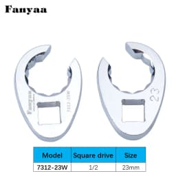 Fanyaa Flare Nut Clamp Tool Plum Open End Tubing Wrench Head 1/2 Inch 20-32mm Individual Hand Tool Fully Polished Chrome Plated