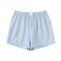 hirigin Women Y2k Gingham Boxer Shorts Stripes Button Elastic Waist Boxers Cute Mini Bloomers Plaid Loose Fit Boy Shorts