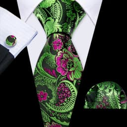 Barry.Wang Green Mint Teal Men Tie Hanky Cufflinks Set Jacquard Olive Sage Lawn Cyan Necktie for Male Wedding Business Gift