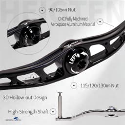HEIGHTEN 115mm/130mm Baitcasting Reel Handle Without Knob For Shimano & Daiwa Abu Bait Reel