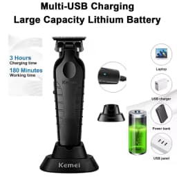 Kemei KM-2299 KM-T366 2 in 1 Professional Hair Clipper Set for Men Electric Oil Head Hair Trimmer Shear Carving Pusher Razor
