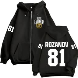 Heated Rivalry Ilya Rozanov 81 Boston Raiders Merch Zipper Hoodies Men's Women Clothing Fashion Zip Up Sweatshirts Jackets Coats