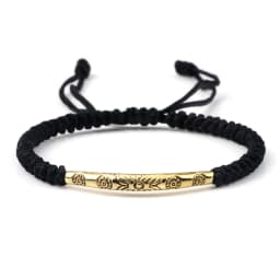 Red Thread Braided Bracelet Golden Silver Color Long Tube Bangle Handmade Adjustable Women Men Fashion Friendship Jewelry Gift