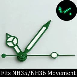 Luminous Watch Hands Blue‑Green & Green, High Quality Replacement Hands for NH35 NH36 ETA2824 2836 Miyota 8205 8215 Watch Movements