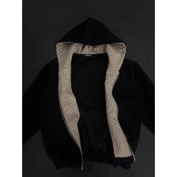 Mens Leopard Print Lined Zip Hoodie Contrast Inner Splice Autumn Clean Fit Streetwear Loose Male Casual Cardigan Hooded Jacket