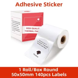 Phomemo Thermal Papel for M110/M200 Printer Home Office Labels Colorful Adhesive Paper Round Square Printable Sticker Paper