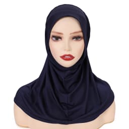 Instant Jersey Hijab Premium Stretch Jersey Headscarf Pre-Sewn Quick Hijab for Muslim Women No Tie Comfortable Hijab for Daily