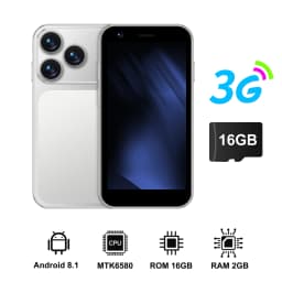 SERVO Mini Android Smartphone 3.0" Touch Screen 3G Dual SIM 2GB+16GB Face Unlock HiFi Sound WiFi Hotspot GPS Pocket Mobile Phone