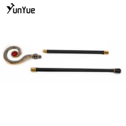 Vintage Black Gold Ruby Scepter Walking Cane Gentleman Collections Elegant Walking Stick Cosplay Photography Props Party Cane 93