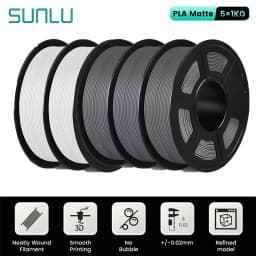 SUNLU 5KG 3D Filament High Speed PLA/PLA META/APLA/PLA MATTE 1.75mm 5Roll 1KG 3D Printer Filament for 3D Printer