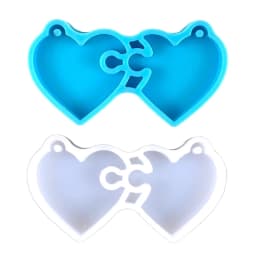 Heart Silicone Resin Mold,Valentines Epoxy Casting Mold for DIY Crafts Pendant Jewelry Making Keychain Silicone Mold