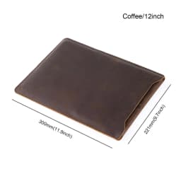 Designer Cowhide Quilted Computer Laptop Cover Custom Leather Laptop Sleeves Bag Case For 12" 13" 14" Macbook Pro