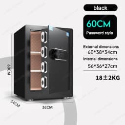 Thickened Alloy Steel Single Door Fireproof And Waterproof Safe Password/Fingerprint/WIFI Unlock Anti-theft And Anti-pry Safe