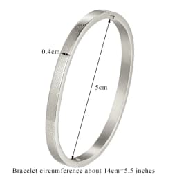 Diameter 5cm And 5.8cm Bangle For Women Kid Stainless Steel Small Flower Gold Color Bracelet Jewelry Low Price Wholesale