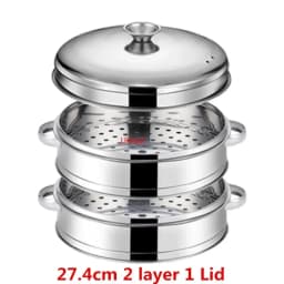 Stainless Steel Steamer fish steamed stuffed bun Rack Kitchen Tools Multilayered Insert With Holder instant pot steamer basket