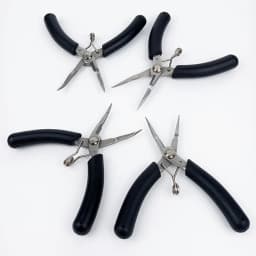Bent Needle Nose Pliers Mini Serrated Pliers for Jewelry Making Electronic Repair Hand Tools