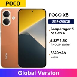Global Version POCO X8 Snapdragon® 6s Gen 4 Smartphone NFC 50MP main camera 8340mAh 6.83" AMOLED display 67W HyperCharge