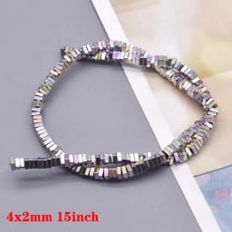 New color Natural Stone Hematite Beads Heart square Round disc Loose Spacer beads For Jewelry Making DIY
