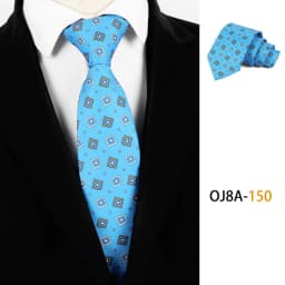 Fashion 8CM Mens Necktie Print Patterns Classic Neck Ties For Man Groom Handfeel Polyester Necktie Business Wedding Accessories
