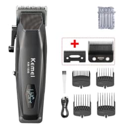 Kemei KM-1856 Electric Rechargeable Best Hair Trimmer Professional Cordless Barber Hair Clipper Trimmer Hair Cutting Machine