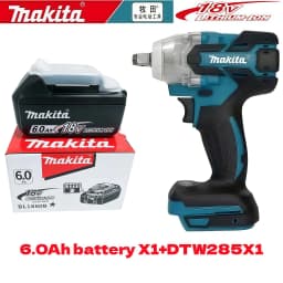 Original Makita 18V BL1860 6Ah Lithium Battery Power Tool Battery Replacement LXT BL1850B BL1840 18V Screwdriver with Battery MA
