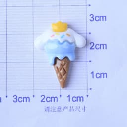 10PCS Resin cartoon ice cream Flat Back Stone Scrapbook Figurine DIY Bow Decor Accessories Crafts