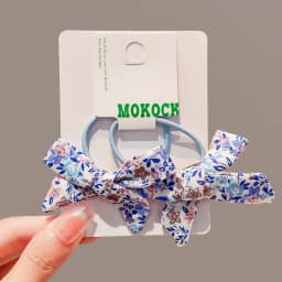 2026 4PCS/Set Kids Hair Clips Gingham Floral Bow Hair Barrettes No Hurt Hair Non Slip Soft Fabric Toddler Girls Accessories Gift