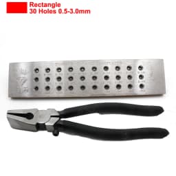 Wire Draw Plates Drawplate Pulling Plier Set for Jewelry Making Round Rectangle Hexagon Oval Square Shape