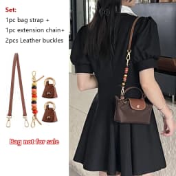 Colored Beading Bag Handle For Longchamp Mini Pearl Chain Bag Strap Shoulder Strap Bag Decoration Bag Replacement Accessories