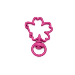 10pcs/lot Lovely Candy Colors Sakura Shape Lobster Keychain Lobster Clasp Hooks Key Circle for Key Ring Clasp DIY Making