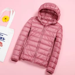 Light Down Jacket Women Inner Cloth Autumn Winter Slim Short Stand hooded Warm White Duck Down Coat Women Outerwear Plus Size