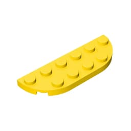 MOC PARTS GDS-899 Plate, Round Corner 2 x 6 Double compatible with lego 18980 toys Assembles Building Blocks Technical