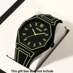 1pc Modern Minimalist Unisex Watch - Quartz Movement, Silicone Strap, Casual Fashion Watch for Men & Women
