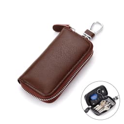 Genuine Leather Keychain Men Women Key Holder Organizer Pouch Cow Split Car Key Wallet Housekeeper Key Case Mini Card Bag