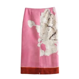 New 2024 Summer Female Chic Print Skirts Mid-Waist Zipper A-Line Woman Skirts Wild Causal Women's Straight Vintage Skirt Y2k