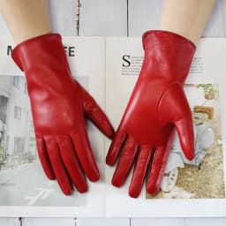 Summer Driving Thin Sheepskin Leather Gloves Women's Touch Screen Single Unlined Straight Style Motorcycle Riding Gloves