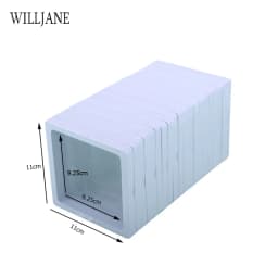 3D Floating PE Film Jewelry Display Frame Stand Holder Box 10/Unit Portable Brooch Coin Medal Suspension Storage Collection Case
