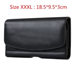 Universal Leather Phone Holster Belt Case Mobile Phone Bag For iPhone 14 13 Samsung Huawei Xiaomi Men Waist Bag Pouch Pack