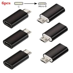 USB C Female to Micro USB Male Adapter (1/2/3/4/5/6-Pack), Micro USB Adaptor, Micro USB to USB C Adapter Fast Charger Power Cabl